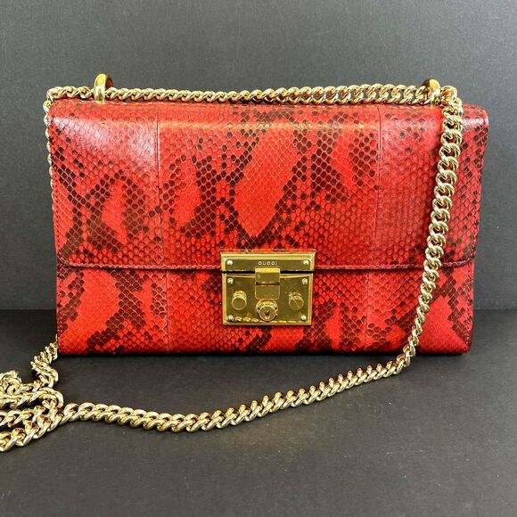 Gucci Red Padlock Shoulder Bag Small - Picture 1 of 16
